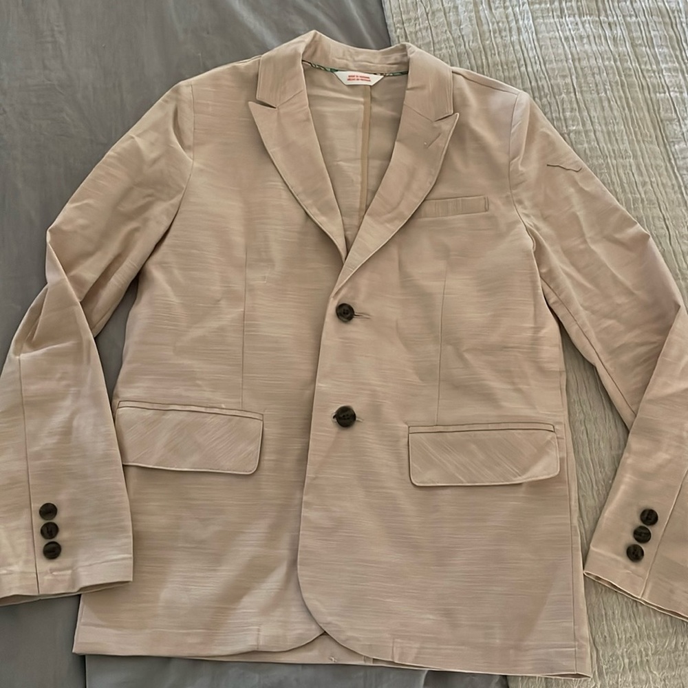 Cat & Jack Boys Tan Blazer Linen NWT Size 12 BOYS